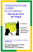 Presentació del llibre 'Des de la Torre de l'Aigua', de Lluís Subirana