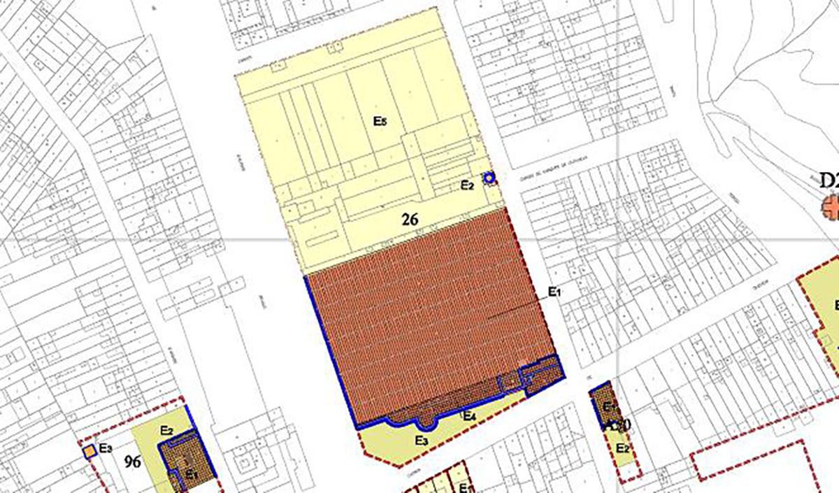 Plànol de com es dividirà la finca d'Artèxtil
