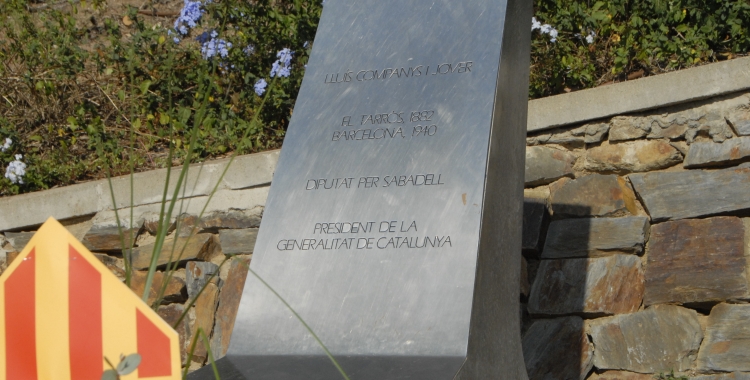 Monòlit dedicat a Lluís Companys. Foto: Aleix Graell