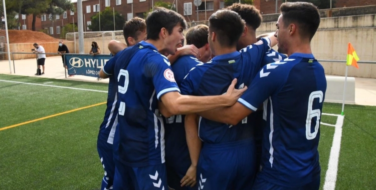 Olímpia, amb bona presència de públic, va poder celebrar dos gols del Sabadell | FutBaseCES