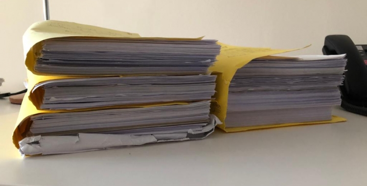 Expedients judicials com els que han estat robats | Cedida