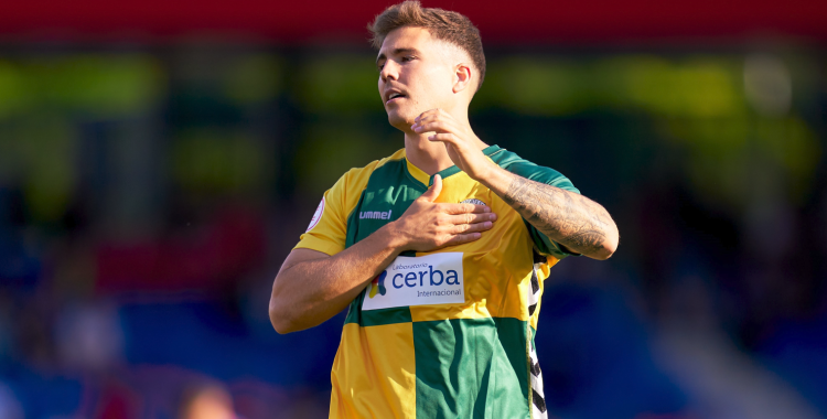 Kaxe, després de marcar el gol al Johan Cruyff | Pedro Salado