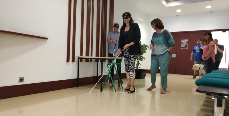 Sònia Sada experimenta l'orientació en l'espai sense veure-hi | Pau Duran