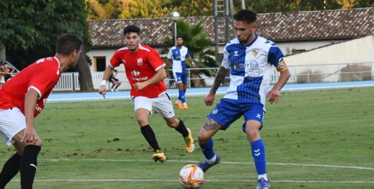 David Astals, en una acció del primer amistós contra el Prat | Críspulo Díaz