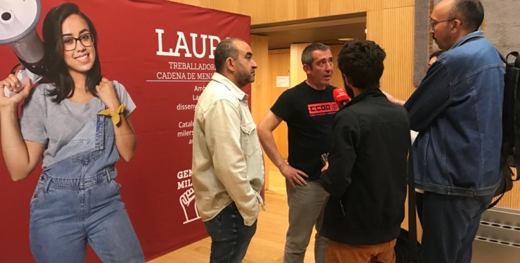 Javier Pacheco i Ivan Ramos atenent als mitjans | Cedida