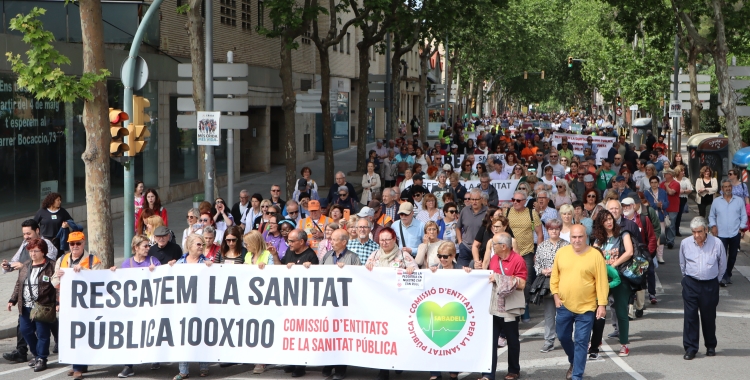 Manifestació per una sanitat pública a Sabadell| Júlia Ramon