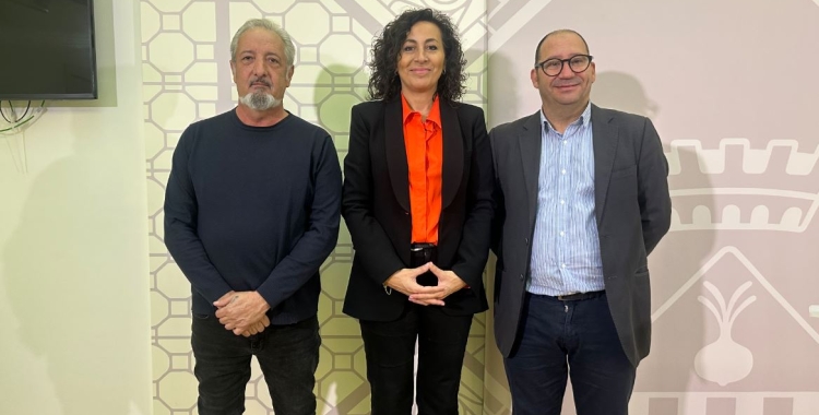 El president i el tresorer del Can Rull RT amb la regidora d'Esports de l'Ajuntament de Sabadell | Sergi Park