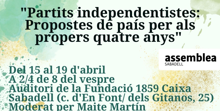 Cartell anunciador de les xerrades programades per l'ACN | Cedida