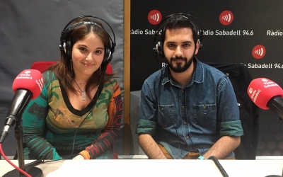 Mabel Rodríguez i Frederic Muniente, als estudis de Ràdio Sabadell