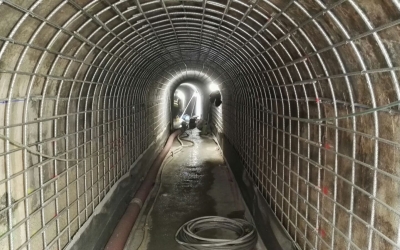 El col·lector de la Bassa, durant les obres/ Ajuntament de Sabadell