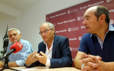 D'esquerra a dreta: Toni Font, Carles Rossinyol i Josep Beltran