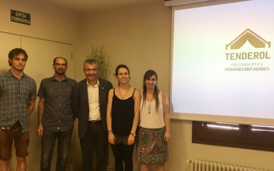 Representants de l'Ajuntament, la Generalitat i la CCAR aquest matí en roda de premsa | Mireia Sans