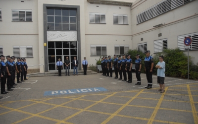 Pati de la prefactura de la Policia Municipal de Sabadell. Foto: Aleix Graell