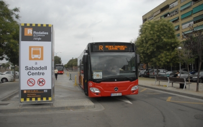 Bus llançadora a Sabadell Sud. Foto: Aleix Graell