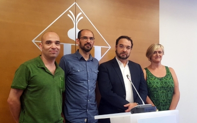 L'alcalde Juli Fernàndez ha anunciat les dates per al relleu a l'alcaldia aquest migdia acompanyat dels tres tinents d'alcalde