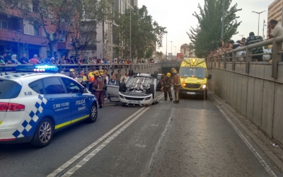Un accident de trànsit a la Gran Via | Policia Sabadell