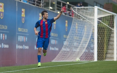 Jérémy Guillemenot en un partit amb el Juvenil del FC Barcelona