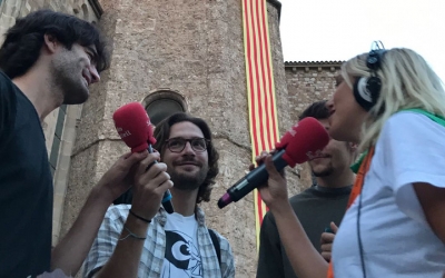 Els components dels Ovella Xao amb la nostra companya Raquel García