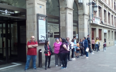 Participants del càsting al Casal Pere Quart. Foto: Pere Gallifa.