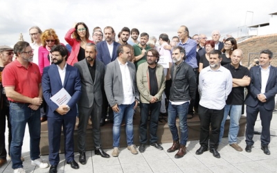 Integrants de Taula per la Democràcia de Barcelona el passat 27 de setembre. Foto: ACN Autor: Josep Ramon Torné