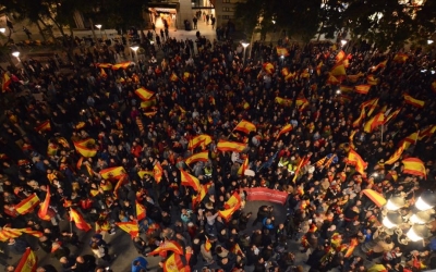 Concentració de Societat Civil Catalana a la Plaça de Sant Roc | Roger Benet
