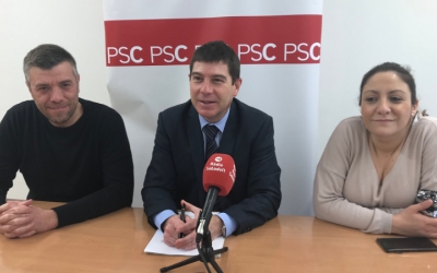 Els regidors del PSC a l'Ajuntament. 