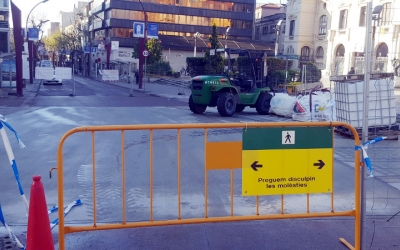 Imatge de les obres que s'estan enllestint al Passeig