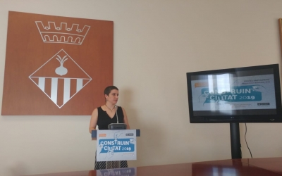 Glòria Rubio presentant la tercera edició de Construint Ciutat | Pere Gallifa
