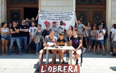 Els membres de l'Obrera han fet balanç de la reunió en roda de premsa/ Karen Madrid