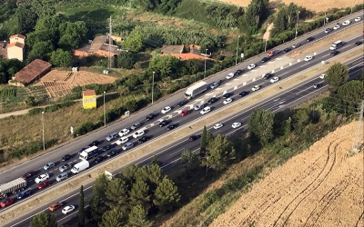 Vista aèria de la C-58/ Departament de Territori de la Generalitat