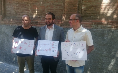 Berlanga, Fernàndez i Guerrero presentant el pla | Ajuntament de Sabadell