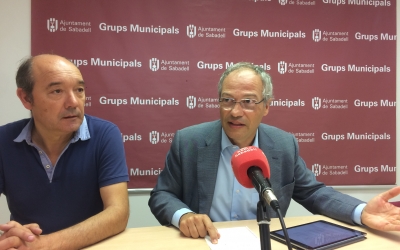 Josep Beltran i Carles Rossinyol a la roda de premsa | Helena Molist