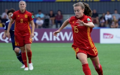 Candela Andújar autora de l'únic gol espanyol de la final