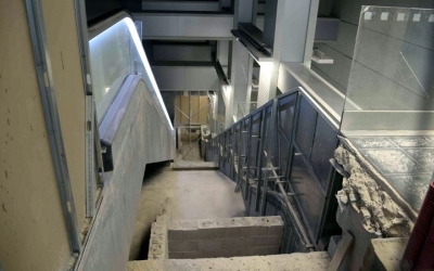 Imatge de l'espai reservat per a les escales mecàniques a Sabadell Plaça Major | Roger Benet