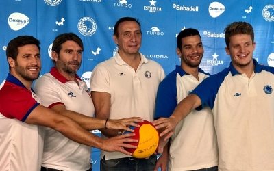 Aguilar, Cobacho, Gómez, Matoso i Cabanas, a la presentació d'avui | Pau Vituri