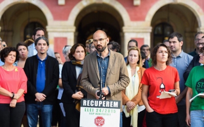 Maties Serracant durant l'acte d'aquest matí | Crida per Sabadell