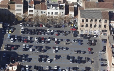 Imatge aèria de l'aparcament del Vapor Turull | Cedida