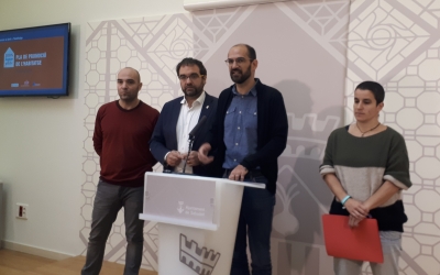 L'equip de govern ha presentat avui les noves promocions d'habitatges/ Karen Madrid