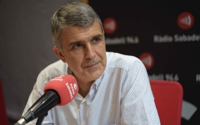 Claudi Martí, en una entrevista anterior, als estudis de Ràdio Sabadell | Roger Benet