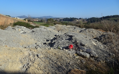 Imatge de les runes abocades a Can Mimó/ Entesa