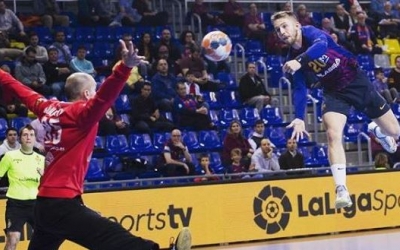 Aleix Gómez ja ha guanyat el títol de lliga amb el Barça. | @aleixgomez11