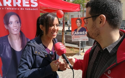 L'alcaldable, Marta Farrés, ha fet campanya a la plaça del Pi, a Ca n'Oriac | PSC Sabadell
