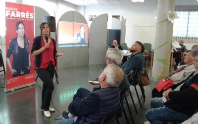 L'alcaldable socialista, durant la xerrada al complex de Sant Oleguer | Marc Serrano i Òssul