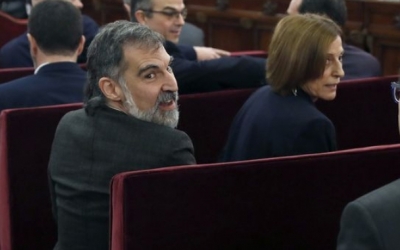 Jordi Cuixart i Carme Forcadell, en una imatge d'arxiu al TS | ACN