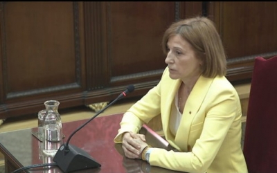 Carme Forcadell, durant el seu al·legat final | ACN / Tribunal Suprem