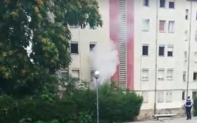 Imatge del pis incendiat/ Cedida AV Merinals