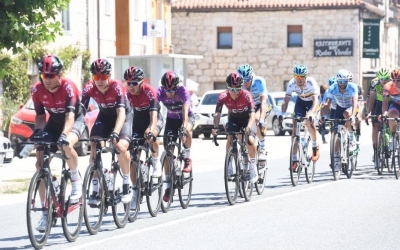 Imatge del Team Ineos a la Vuelta a Burgos amb De la Cruz (segon) a les seves files. | Vuelta a Burgos