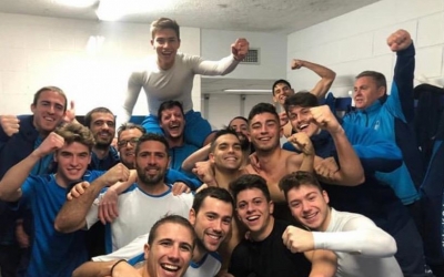 Celebració en el vestidor del CNS després de l'últim triomf | Instagram CNS futbol sala
