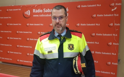 L'intendent en cap, Enric Cervelló, als estudis de Ràdio Sabadell | Núria García