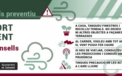 L'Ajuntament demana precacució als ciutadans davant l'episodi de fort vent | Cedida